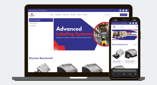Clickon International - Dynamic Website with CMS project showcase