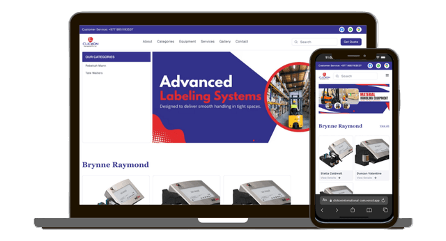 Clickon International - Dynamic Website with CMS project showcase