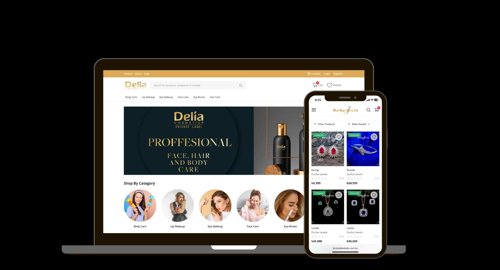 Delia Cosmetic Nepal - Ecommerce with Billing System project showcase