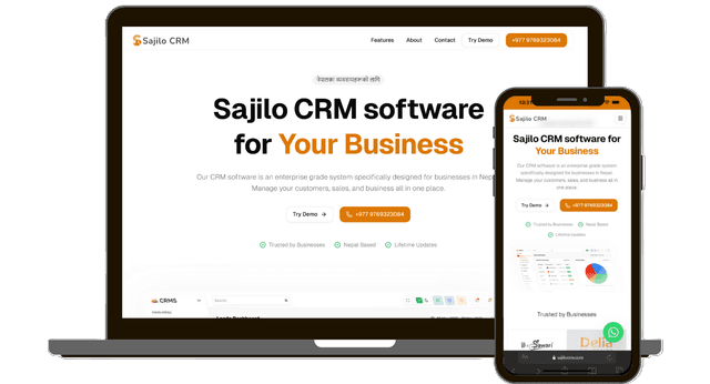 Sajilo CRM - CRM System project showcase