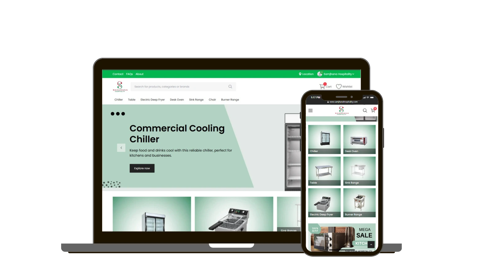Samjhana Hospitality - Ecommerce Website project showcase